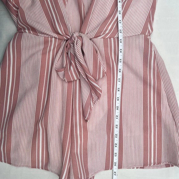 Hummingbird Striped Red Romper Shorts Size Medium - Picture 10 of 12
